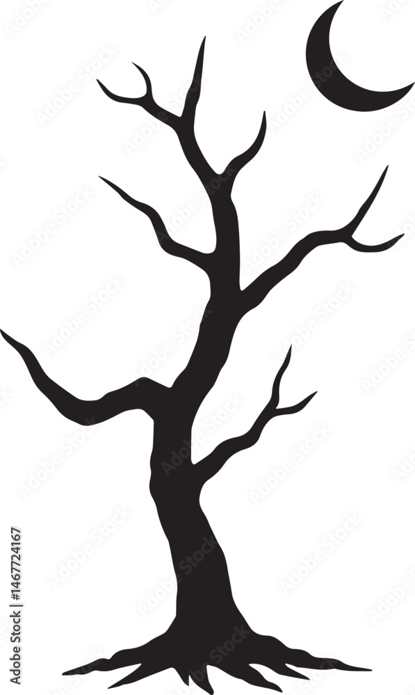 Fototapeta premium tree silhouette Vector | Minimalist & Trendy tree Silhouette Design | Unique & Stylish tree Artwork for Vector design