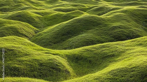Serene Green Hills: A Tranquil Landscape of Rolling Meadows