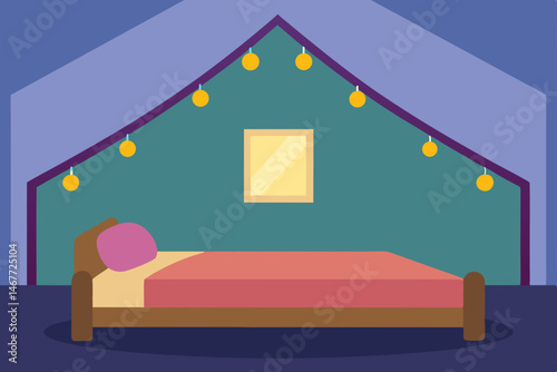 bed in a bedroom