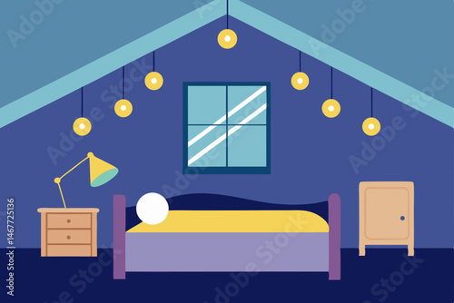 vector illustration of a house with a window