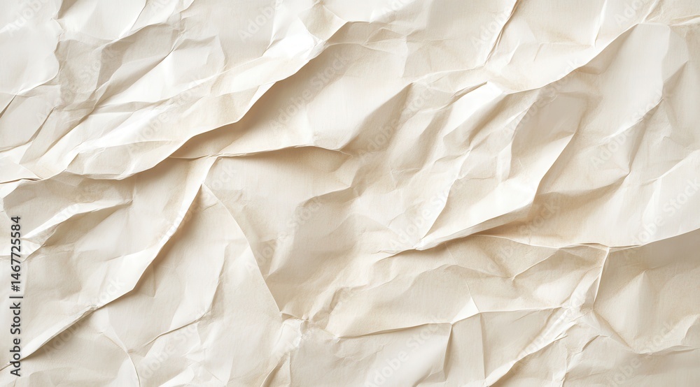 Obraz premium Crinkled off-white paper texture