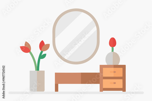vector illustration of a modern interior