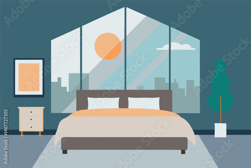 bedroom interior with bed
