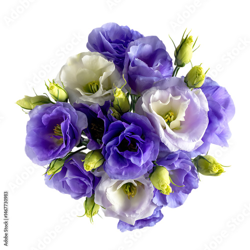 Charming Eustoma floral bouquet with delicate petals