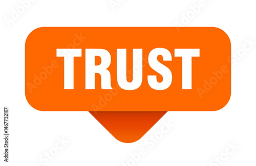 trust sticker. trust sign on transparent background