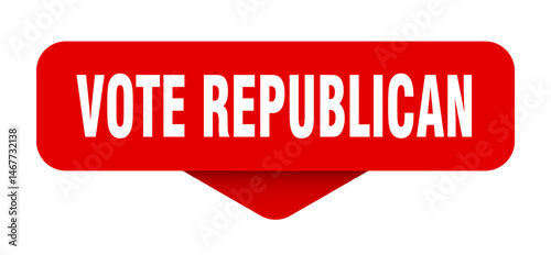 vote republican sticker. vote republican sign on transparent background