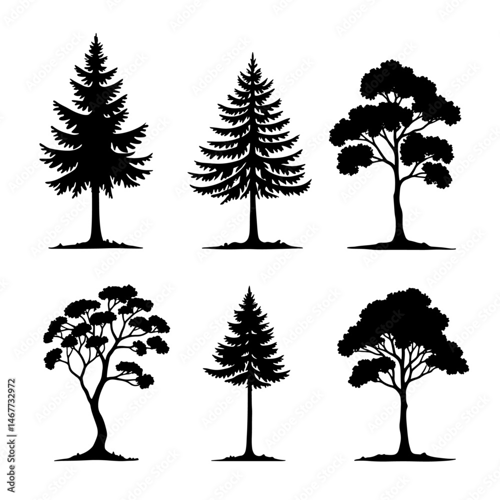 Fototapeta premium set of trees
