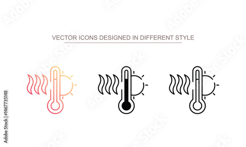 Heating icon design with white background stock illustration photo