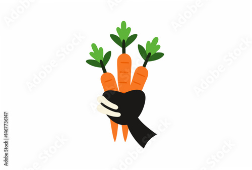 hand holding carrot