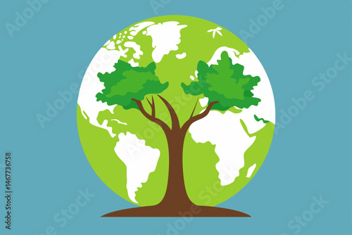 earth globe tree