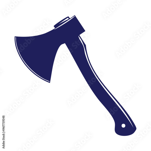 Single Axe Isolated Silhouette Design