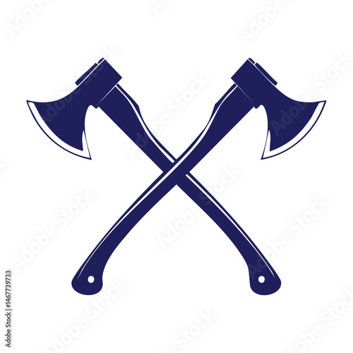 Minimalist Logo of Crossed Axes