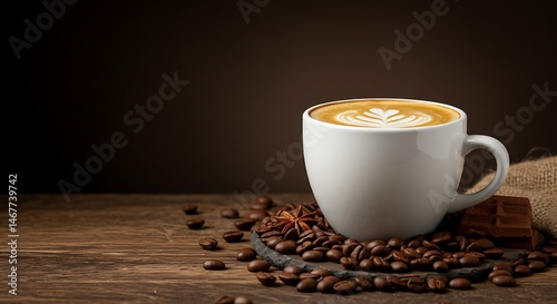 Modern Minimalist Cup of Coffee in Natural Light