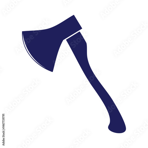 Simple Single Axe Silhouette Illustration