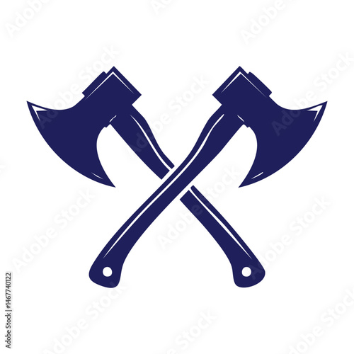 Crossed axes silhouette vector design
