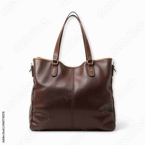 Stylish Brown Leather Travel Bag with Durable Zippers