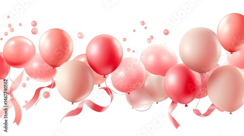 Elegant and Festive Christmas Background with Helium Balloons for Holiday Greetings