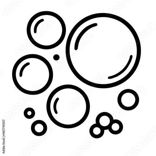 Soap Bubble Stencil: Abstract and Playful Design Element