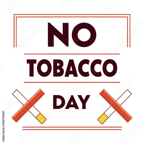 


   No tobacco day vector illustration.
