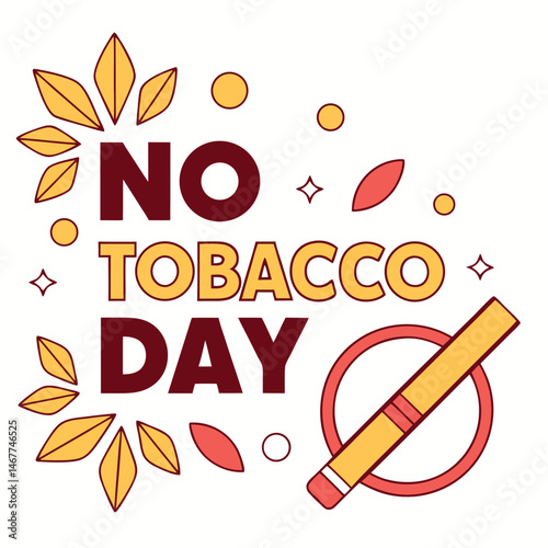 


   No tobacco day vector illustration.

