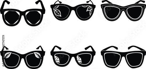 Biodegradable Sunglasses silhouette vector