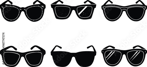 Biodegradable Sunglasses silhouette vector