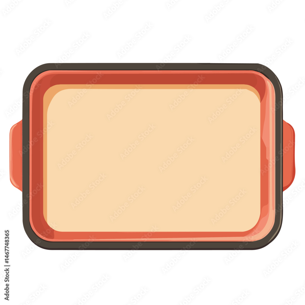 Flat vector Baking Tray, minimalist design, isolated on a white background. Flat vector Baking Tray, minimalist design, isolated on a white background.
