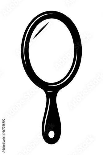Black Silhouette Simple Fish Skeleton. Graphic Element Vector Icon Representing Science, Biology, or Marine Life.
