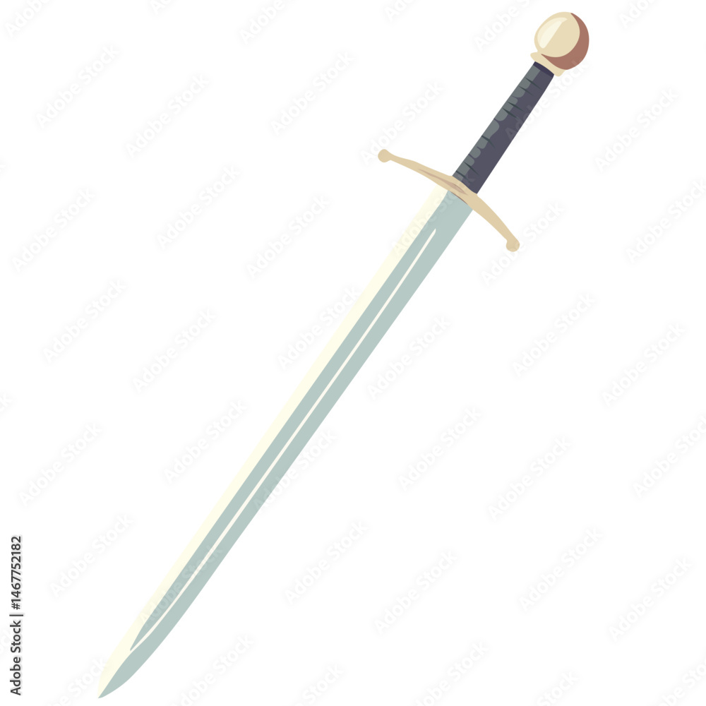 Fencing Sword Flat vector, minimalist design, isolated on a white background. Fencing Sword Flat vector, minimalist design, isolated on a white background.