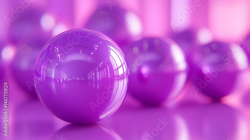 3D rendering of purple liquid cosmetic spheres floating in a soft abstract background. Symbolizes beauty, innovation, skincare science, and modern elegance in a futuristic wellness concept.

