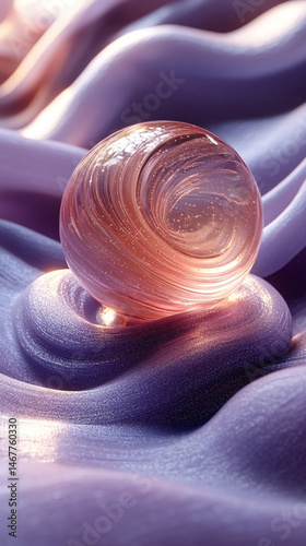 Obraz na płótnie 3D rendering of purple liquid cosmetic spheres floating in a soft abstract background. Symbolizes beauty, innovation, skincare science, and modern elegance in a futuristic wellness concept.
w salonie