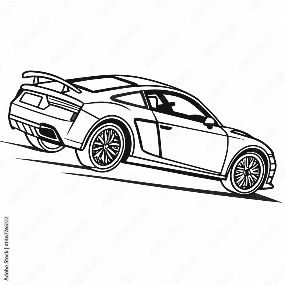 Fototapeta premium black sports car