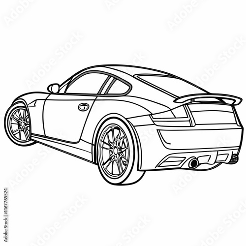 black sports car