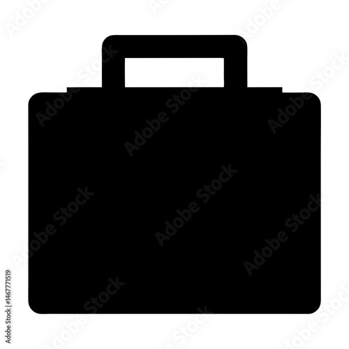 Stylized black briefcase icon representing business and professional activities generally