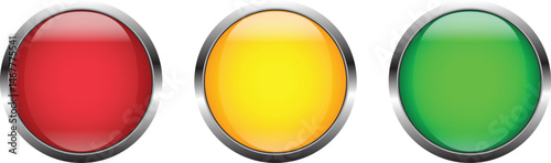 Red, green, yellow traffic signal light