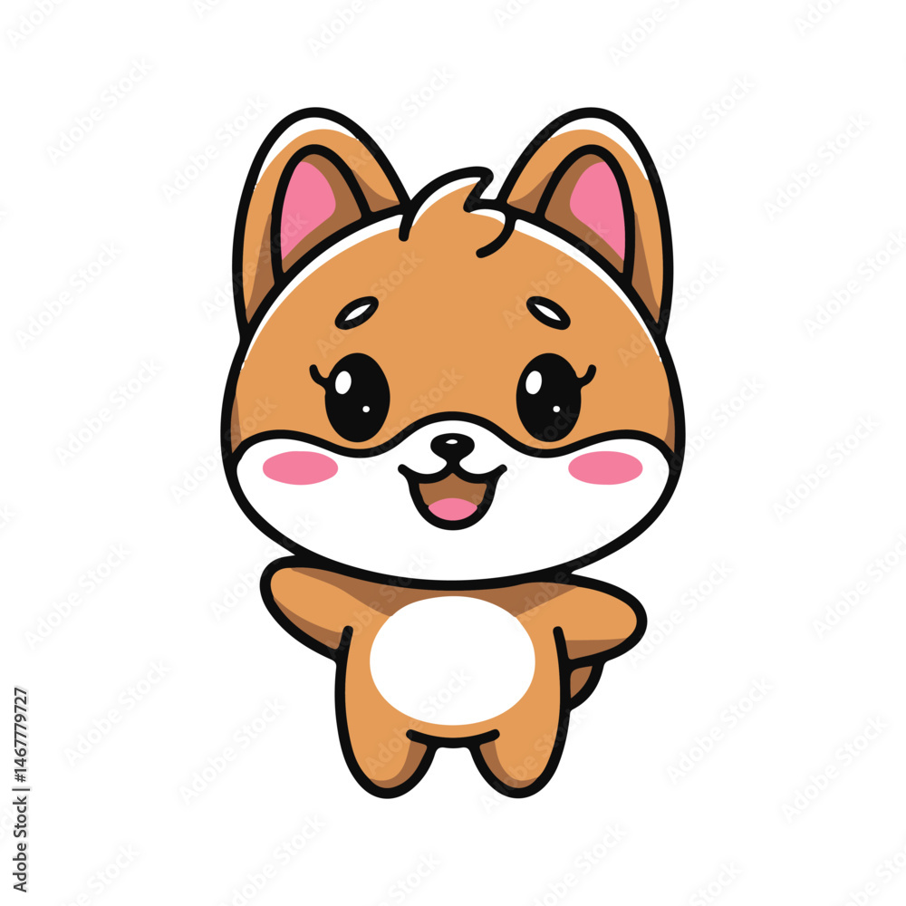 Fototapeta premium A Cheerful Cartoon Rodent 