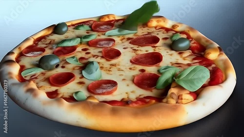 Steaming Gourmet Veggie Pizza with Grilled Zucchini & Cherry Tomatoes
