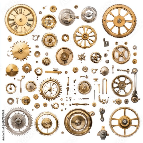 Dissected clockwork mechanisms