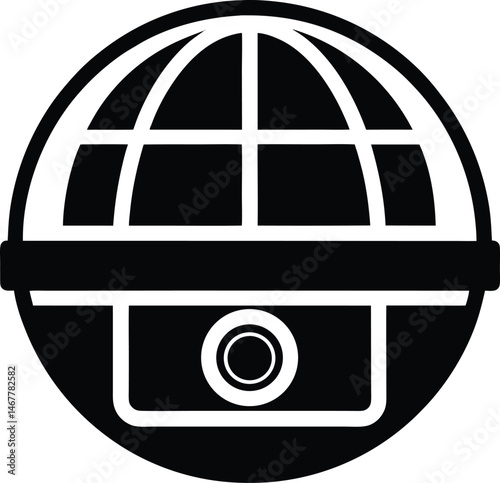 cctv dome camera icon vector illustration