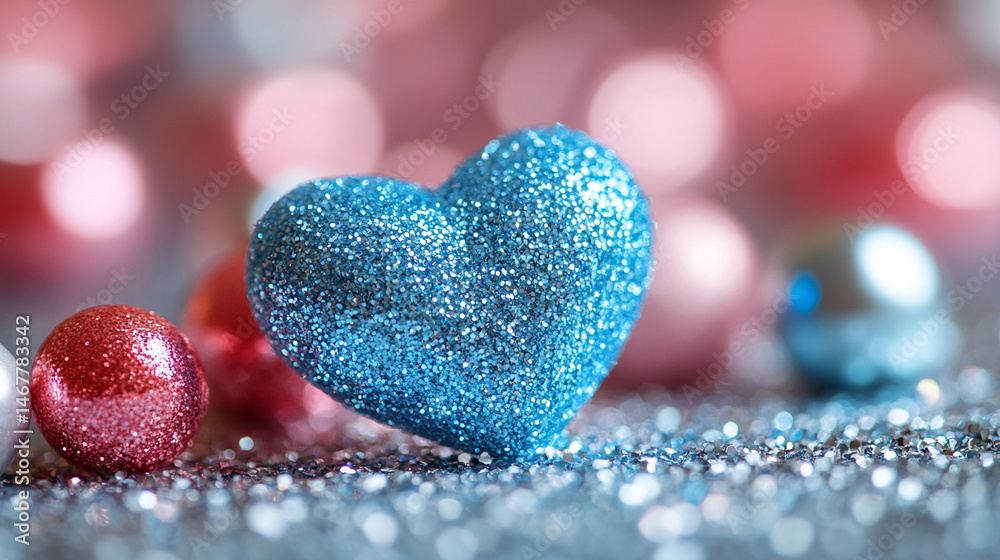A sparkly heart glows with radiant light, symbolizing love, joy, and emotional brilliance. A dreamy and whimsical visual ideal for romance, celebration, and heartfelt expression themes.