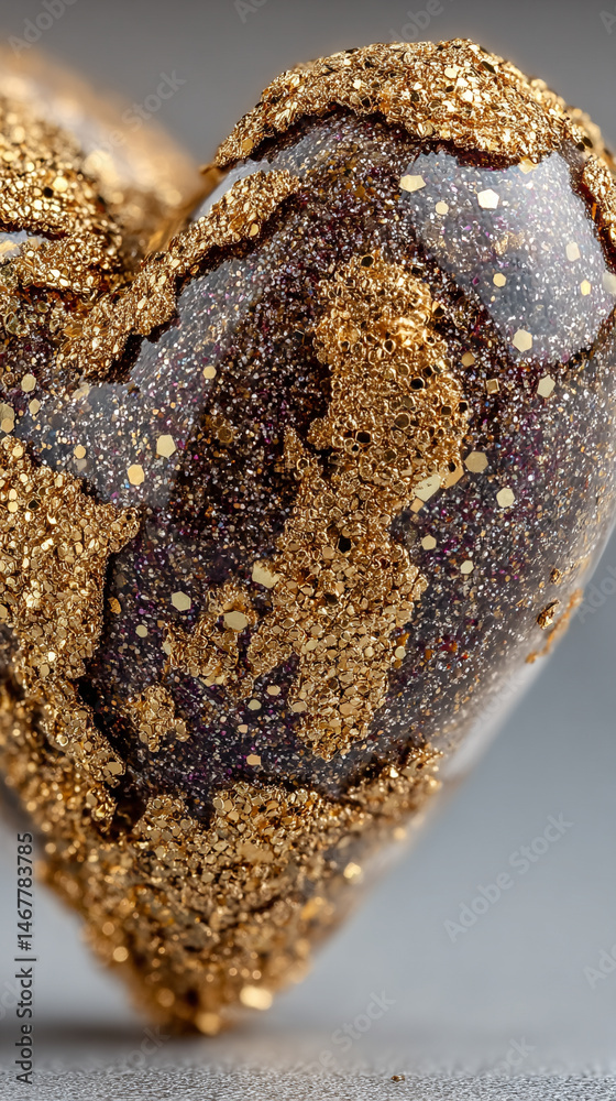 A sparkly heart glows with radiant light, symbolizing love, joy, and emotional brilliance. A dreamy and whimsical visual ideal for romance, celebration, and heartfelt expression themes.