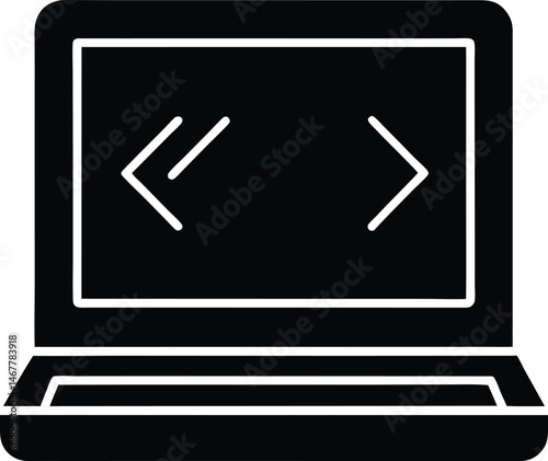 coding terminal window icon vector illustration