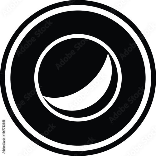 coffee circle logo icon vector illustration