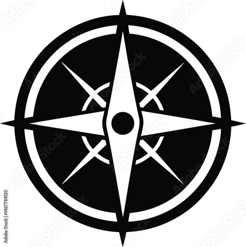 compass map icon vector illustration