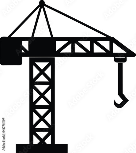 construction crane icon vector illustration