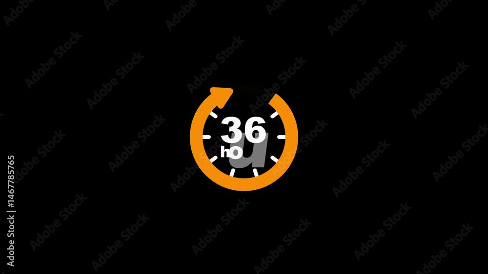 36 Hours timers Clocks, Timer 36 Hour icon, countdown icon. Time ...
