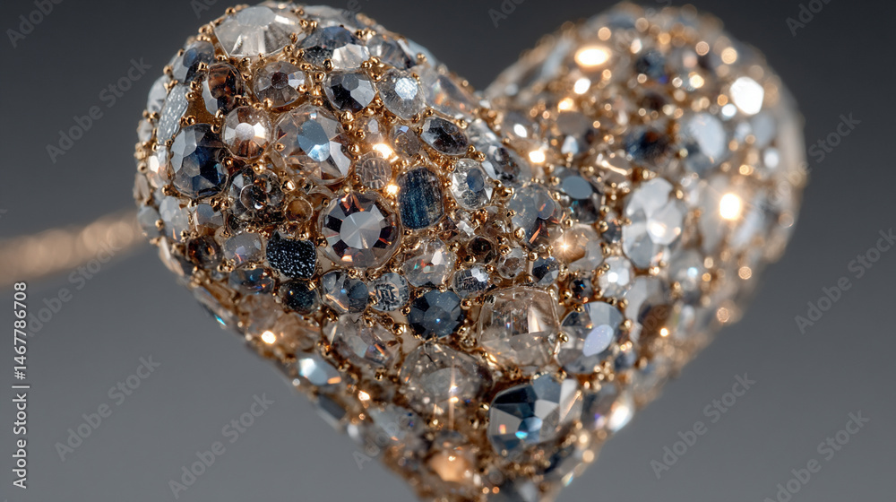 A sparkly heart glows with radiant light, symbolizing love, joy, and emotional brilliance. A dreamy and whimsical visual ideal for romance, celebration, and heartfelt expression themes.