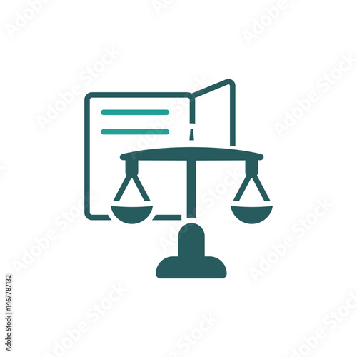 justice icon. vector.Editable stroke.linear style sign for use web design,logo.Symbol illustration.