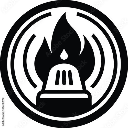 fire alarm sensor icon vector illustration