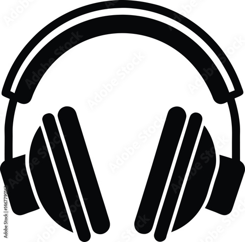 headphones with noise canceling feature icon vector illustration
